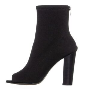 NIB Aldo Loviradda Black Fabric Open Toe Heel Ankle Boots
